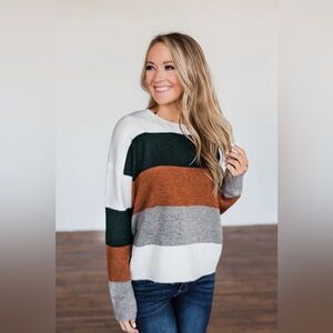 Striped Soft Crew-Neck Sweater